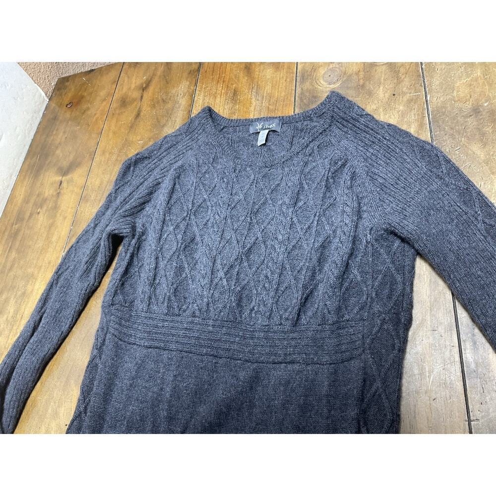 Ibex Arranmore Women's 100% Merino Wool Sweater Dress Gray Size Medium - Picture 2 of 12